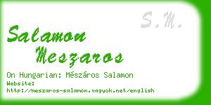 salamon meszaros business card