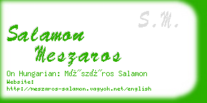 salamon meszaros business card